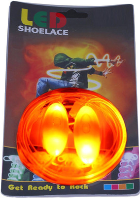 

DERMEIDA ® Orange Color Waterproof Luminous LED Shoelaces Fashion Light Up Casual Sneaker Shoe Laces Disco Party Night Glowing Shoe Strings Shoe Lace(Orange Set of 2)