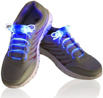 

DERMEIDA ® Multi-Color LED Light Up Waterproof Laces with 3 Modes for Cool Disco Party Kids Cosplay Hip-hop Dancing Night Safety Running Jogging Biking Shoe Lace(Blue Set of 2)