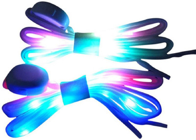 

DERMEIDA ™ Waterproof Luminous LED Shoelaces Fashion Light Up Casual Sneaker Shoe Laces Disco Party Night Glowing Shoe Strings Shoe Lace(Multicolor Set of 2)