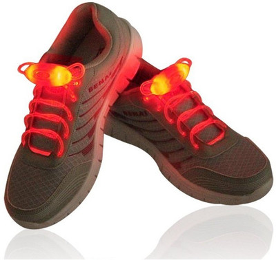 

DERMEIDA ™ Light Up LED Shoelaces 3 Blinking Modes in 5 Colors Flash Party Shoe Laces Strings Shoe Lace(Red Set of 2)