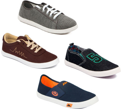 

Asian Men Casual & Running Shoes Combo Pack of 4 Casuals For Men(Multicolor