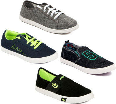 

Asian Men Casual & Running Shoes Combo Pack of 4 Casuals For Men(Multicolor