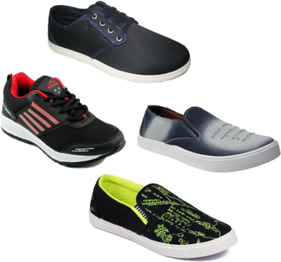 

Asian Men Casual & Running Shoes Combo Pack of 4 Casuals For Men(Multicolor