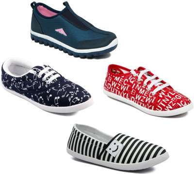 

Asian Women Casual & Running Shoes Combo Pack of 4 Casuals For Women(Multicolor