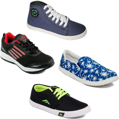 

Asian Men Casual & Running Shoes Combo Pack of 4 Casuals For Men(Multicolor