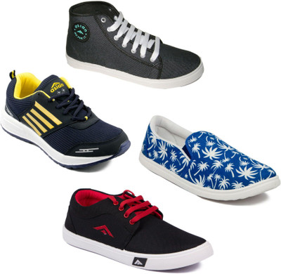 

Asian Men Casual & Running Shoes Combo Pack of 4 Casuals For Men(Multicolor