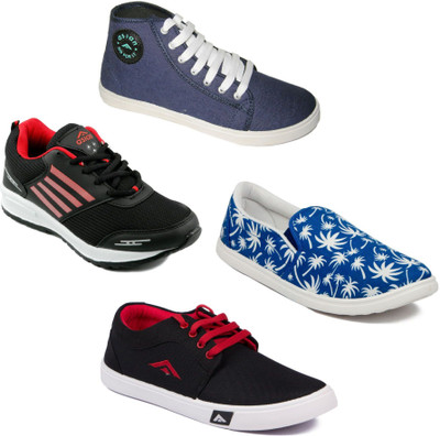 

Asian Men Casual & Running Shoes Combo Pack of 4 Casuals For Men(Multicolor