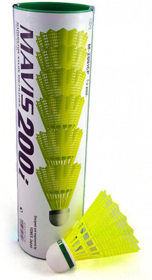 

Yonex MAVIS 200i Nylon Shuttle - Yellow(Medium, 77, Pack of 6)