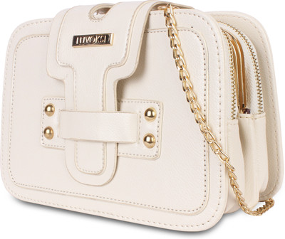 

Luvoksi Women Evening/Party White Leatherette Sling Bag