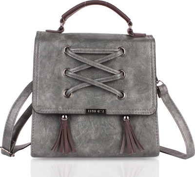 

Luvoksi Women Casual Grey Leatherette Sling Bag