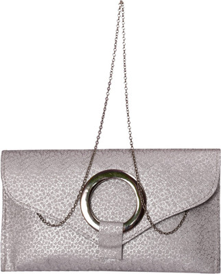 

skkfashion Women Evening/Party Silver PU Sling Bag