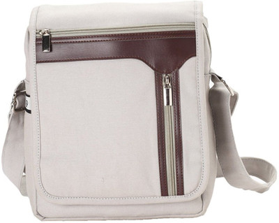 

Soflex Women Casual White Canvas Sling Bag