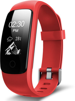 

fbandz Full Touch Screen ID107 PLUS HR Heart rate Premium Fitness band Exercise Tracker Music Control Smart Band with Phone Call Alert(Red Strap Free Size)