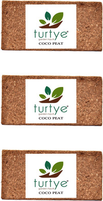 

Turtye Coco Peat 3 X 650 Grams - Expands upto 5 Lit (Each) of Coco Peat Powder (Pack of 3 Nos) Soil Manure(1.95 kg Cake)