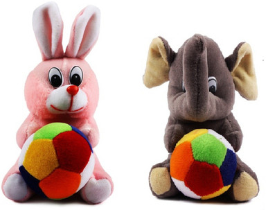 

Kinderbuddy ELEPHANT_RABBIT_BALL - 10 cm(Multicolor)