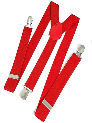 

Worldlookenterprises Y- Back Suspenders for Men(Red)