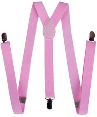 

Worldlookenterprises Y- Back Suspenders for Men(Pink)