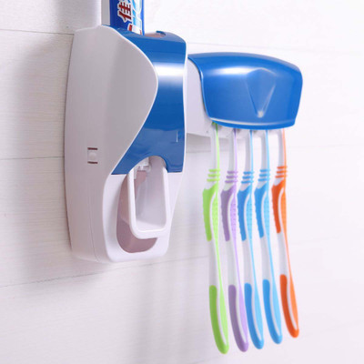 

ROYALDEAL •BEST QUALITY Fashion Automatic Toothpaste Dispenser Toothbrush Holder Set Plastic Toothbrush Holder(Multicolor, Wall Mount)