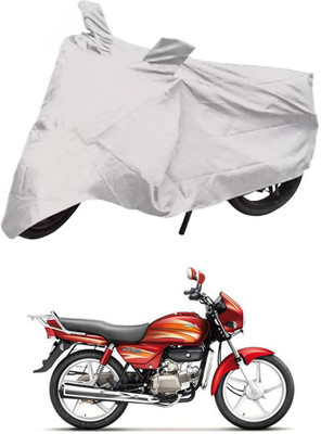 Deltakart Two Wheeler Cover for Hero(Splendor Plus, Silver)