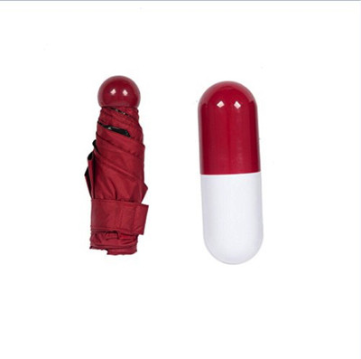 

Frabble8 Stylish Capsule Mini Travel Umbrella 4 fold (UV PROOF WINDPROOF)- (Colour - Red , Compact - 85 cm Diameter , Perfect for 1 Person ) Umbrella(Red)