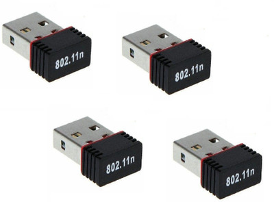 

Etake (Pack of 4) Wifi 802 Wi-Fi Receiver 2.4Ghz 802.11B/G/N 2.0 Wireless Wi-Fi Network USB Adapter(Black)