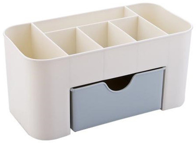 

ShopAis Cosmetic Jewelry Organizer Office Storage Drawer Desk Makeup Case Plastic Makeup Brush Box Lipstick Remote Control Holder Makeup Vanity Box(Multicolor)