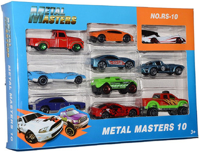 

Sanyal Metal Master Cars of Different Colorful & Models, Fun to Play with 10 Different Models in one Set(Multicolor)
