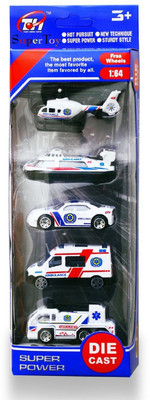 

SuperToy Metal Die Cast Metal Toy Ambulance Model Set Of 5(Multicolor)