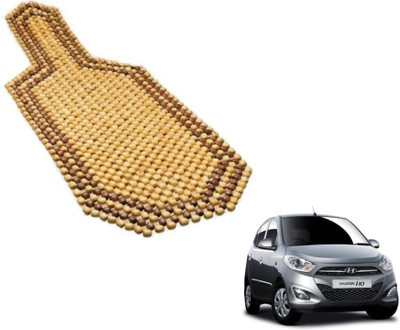 MOCKHE Wooden Bead Seating Pad For  Hyundai i10 Active(Car Seats Beige)