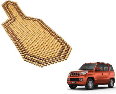 MOCKHE Wooden Bead Seating Pad For  Mahindra TUV-300(Car Seats Beige)