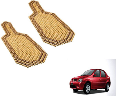 MOCKHE Wooden Bead Seating Pad For  Mahindra Logan(Car Seats Beige)