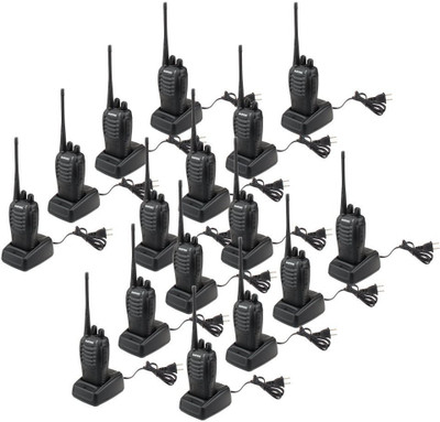 

SPYCLOUD Baofeng Bf-888S 4 BaoFeng BF-888S 5W 400-470MHz 16-CH Handheld Walkie Talkies Black(Pack of 16) Walkie Talkie(Black)