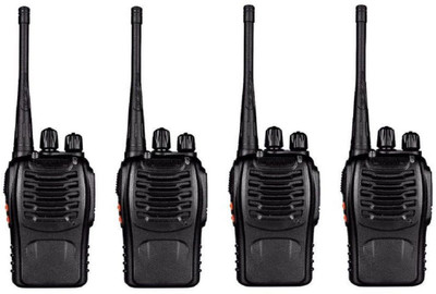 

spydo Baofeng Bf-888S 4 Walkie Talkie Set UHF 400-470MHz 5W TOT VOX Portable Two Way Radio Transceiver Walkie Talkie(Black)
