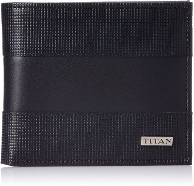 

Titan Men Black Genuine Leather Wallet(6 Card Slots)