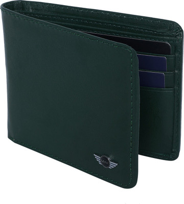 

SHAR Men Green Genuine Leather Wallet(6 Card Slots)