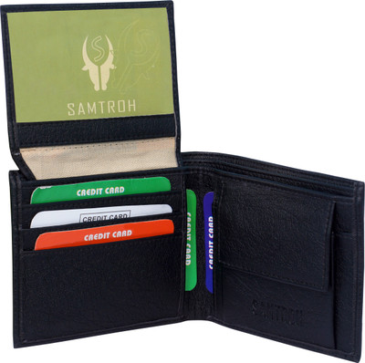 

SAMTROH Men Formal Black Artificial Leather Wallet(5 Card Slots)