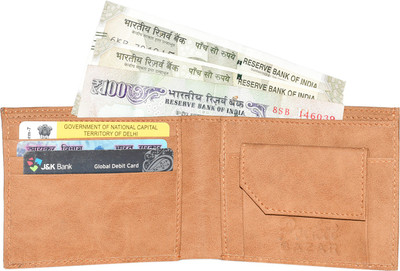 

pocket bazar Men Beige Genuine Leather Wallet(7 Card Slots)
