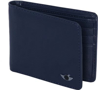 

SHAR Men Blue Genuine Leather Wallet(6 Card Slots)