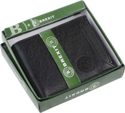 

Brexit Men Black Artificial Leather Wallet(5 Card Slots)