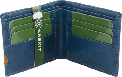 

Brexit Men Blue Artificial Leather Wallet(8 Card Slots)