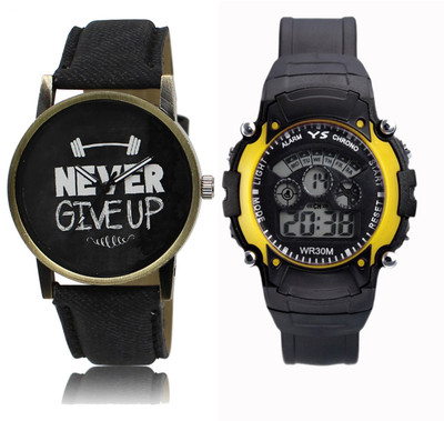 

CM Kids Watch Combo With New Designed LR 027_Yellow Sport Watch - For Boys
