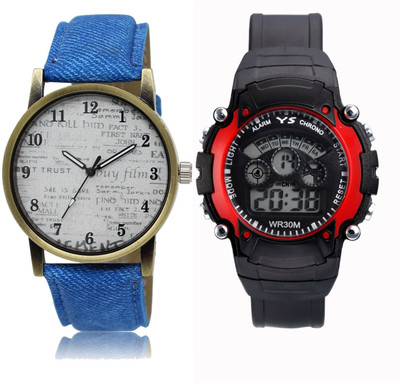 

CM Kids Watch Combo With New Designed LR 028_Red Sport Watch - For Boys