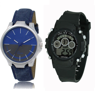 

CM Kids Watch Combo With New Designed LR 024_Black Sport Watch - For Boys