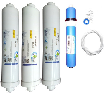 

Earth Ro System 1 Year RO service Kit with Earth100 GPD membrane and Inline set Solid Filter Cartridge(0.01, Pack of 7)