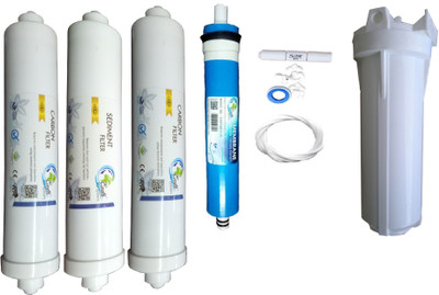 

Earth Ro System 1 Year Earth75 gpd membrane with Inline set Solid Filter Cartridge(0.01, Pack of 9)