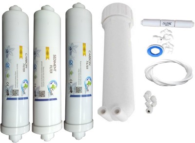 Earth Ro System 1 Year RO service Kit with Inline set mod3 Solid Filter Cartridge(0.01, Pack of 8)