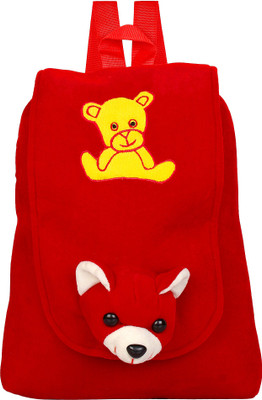 

say basket Kids School Bag Designer School Bag Plush Bags Soft Toy Picnic Backpack Red Teddy Full Flap - 33 cm(Red)