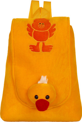 

say basket Kids School Bag Designer School Bag Plush Bags Soft Toy Picnic Backpack Yellow Chick Full Flap - 33 cm(Yellow)
