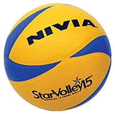 

Nivia Star Volleyball - Size: (Pack of 1, Multicolor, Blue;yellow