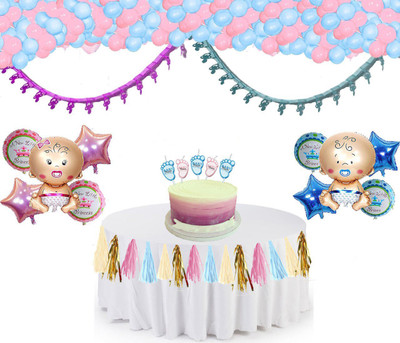 

AMFIN Printed AMFIN® Baby Shower Combo Decoration Kit For baby Shower Party Decoration Balloon(Multicolor, Pack of 1)